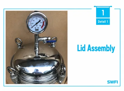 Lid assembly | SWFI Series stainless steel bag filter housing