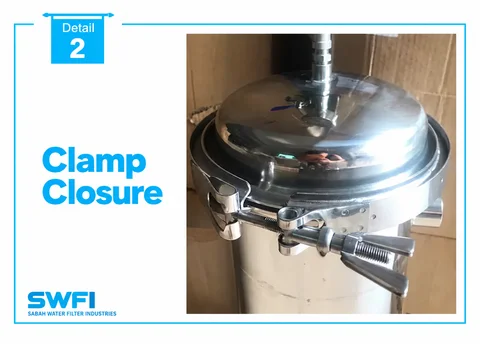 Clamp closure | SWFI Series stainless steel bag filter housing