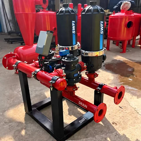 Disc filter with centrifugal pretreatment | SWFI Automatic Disc Filter System